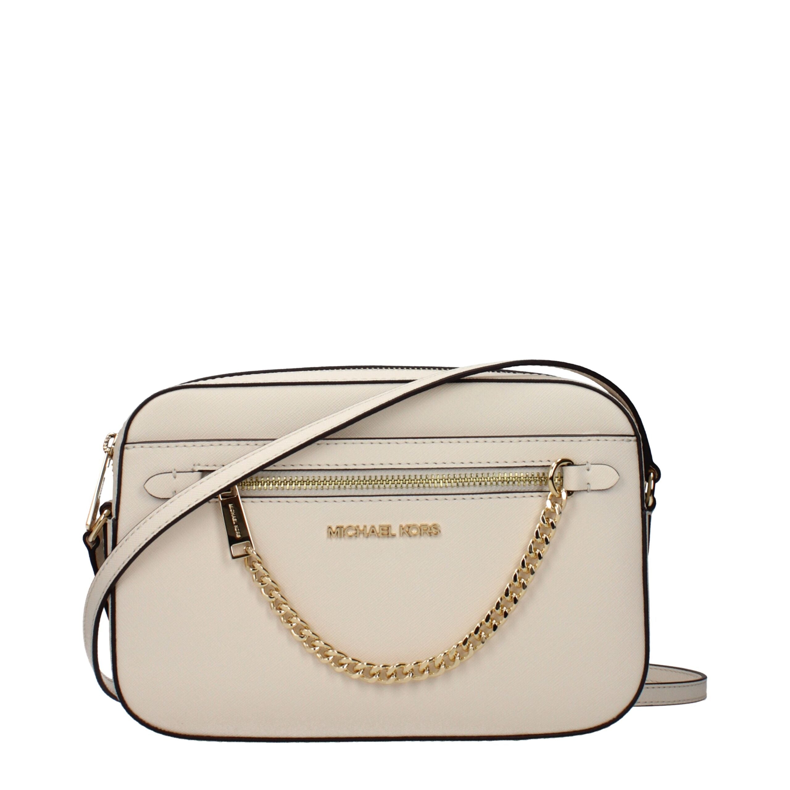 Michael Kors Beige Leather Crossbody Bag