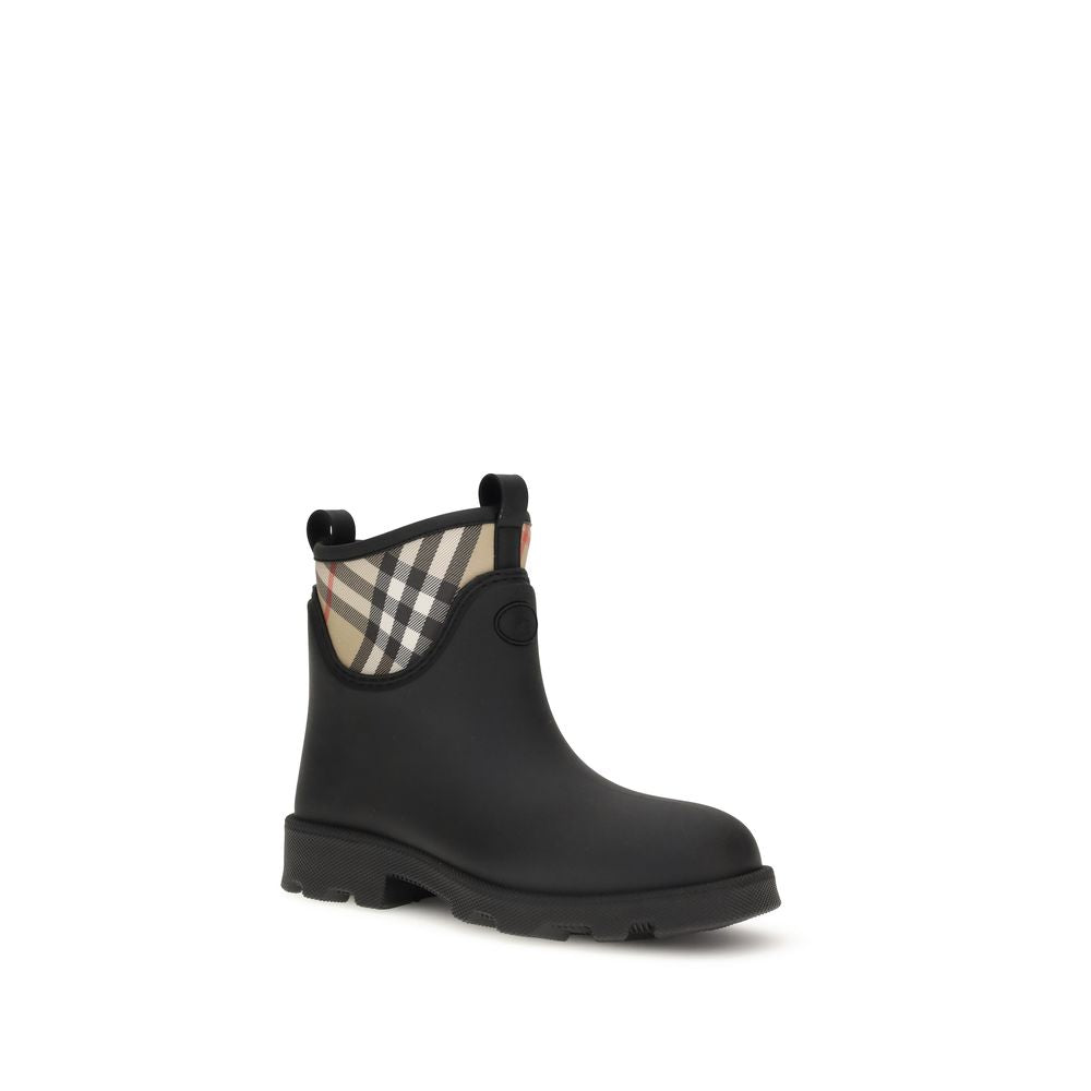Burberry Black Rubber Ankle Boots