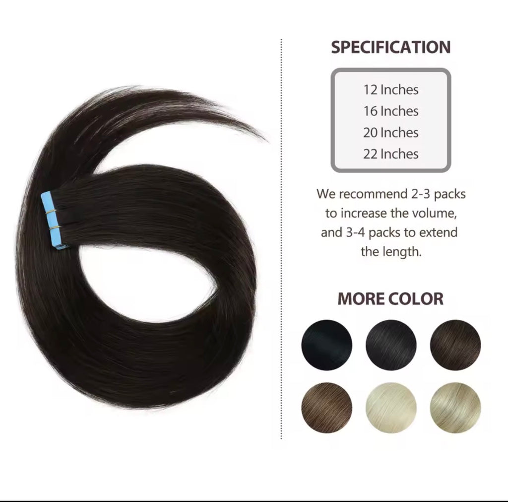 PU Skin Weft – Invisible Tape Weft Extensions