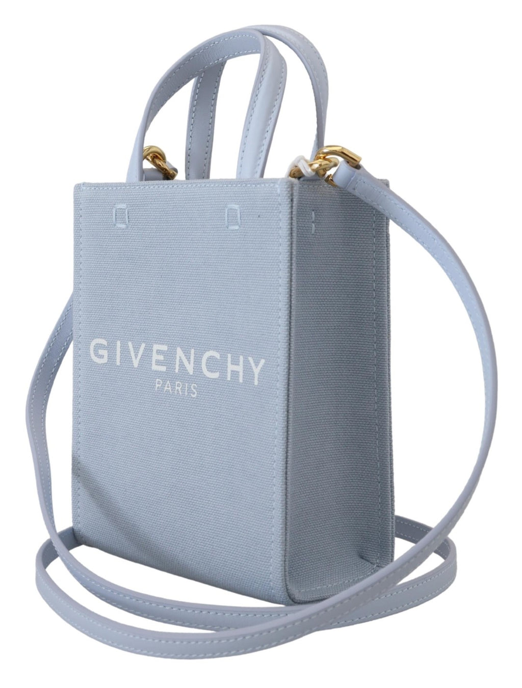 Givenchy Blue Coated Canvas Vertical Cloud Mini Shoulder Bag