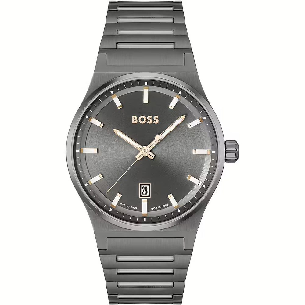 Hugo Boss Gray Stainless Steel Dress Watch