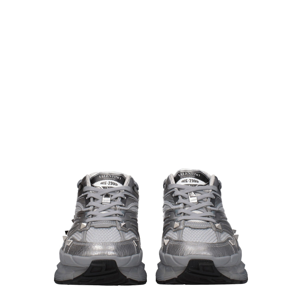 Valentino Garavani Gray Fabric Athletic Sneakers