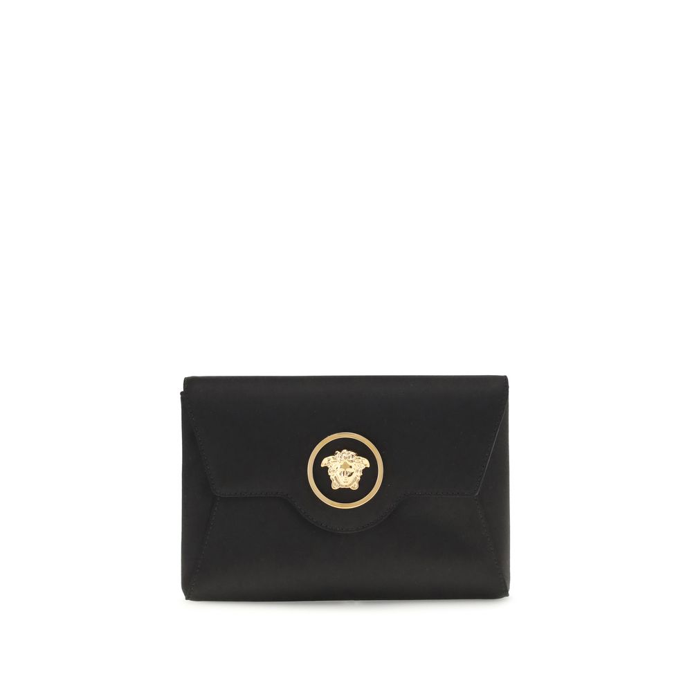 Versace Black Calf Leather Bos Taurus Shoulder Bag
