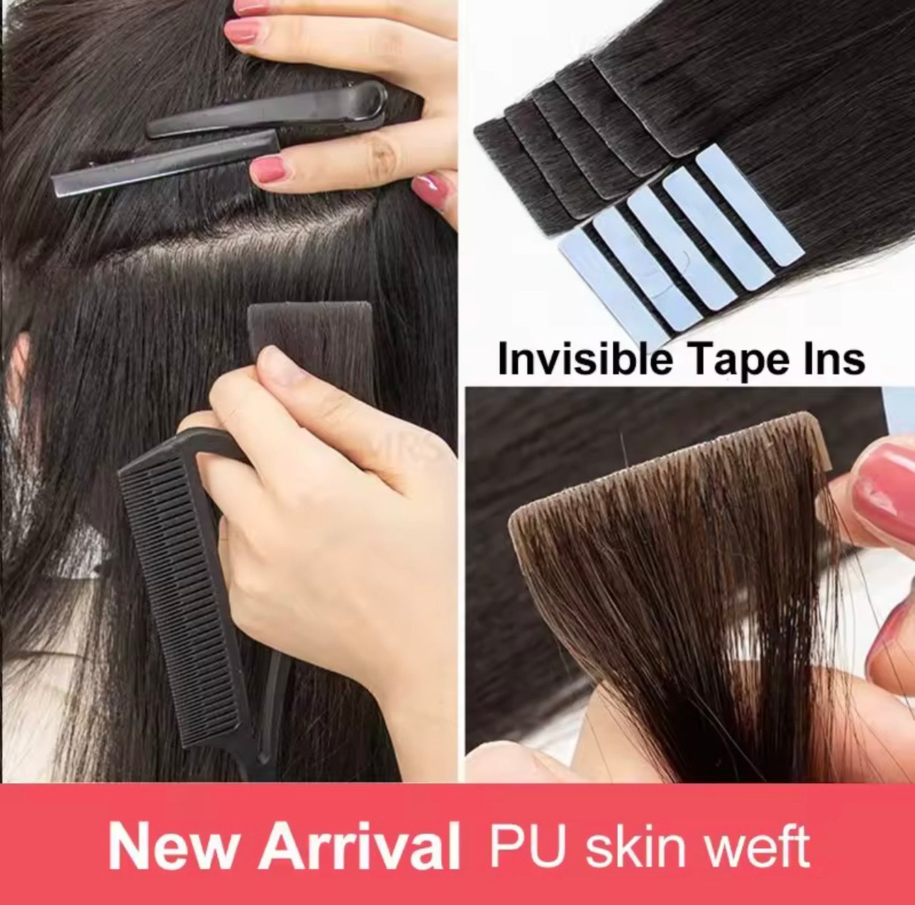 PU Skin Weft – Invisible Tape Weft Extensions