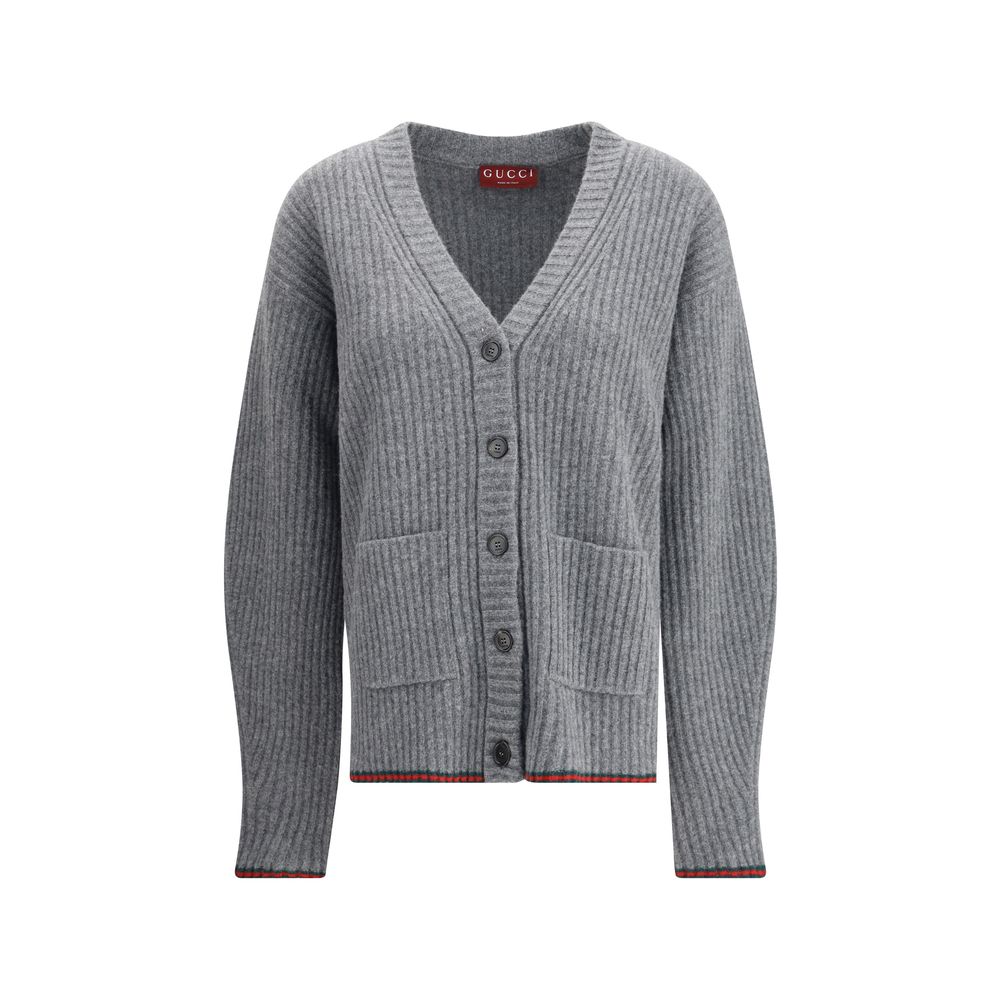 Gucci Gray Wool Cardigan