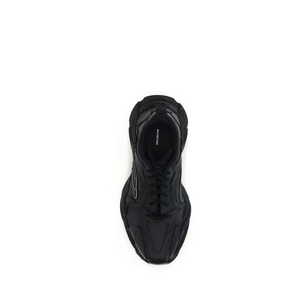 Balenciaga Black Calf Leather Bos Taurus Athletic Sneakers