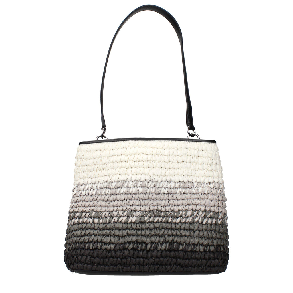 Michael Kors Black Raffia Shoulder Bag