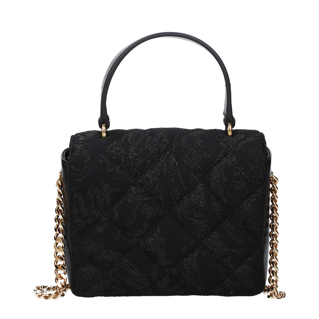Versace Black Fabric Handbag