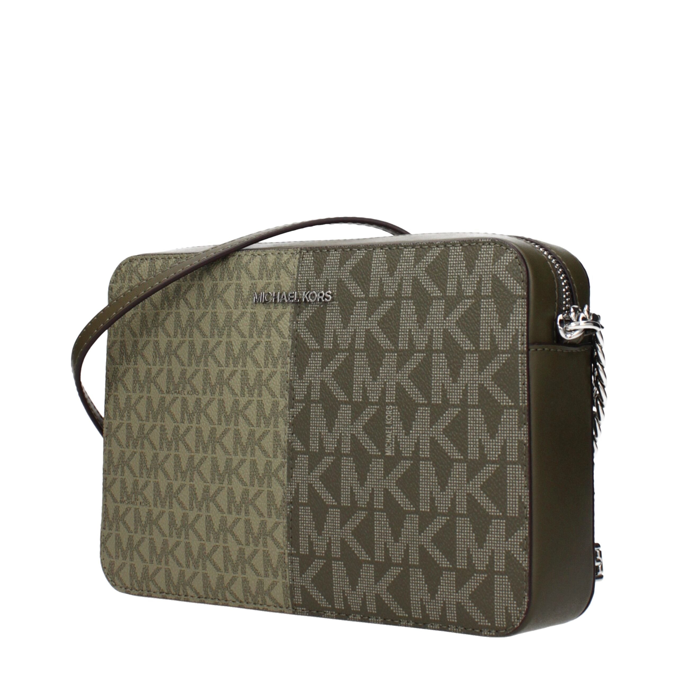 Michael Kors Green Fabric Crossbody Bag
