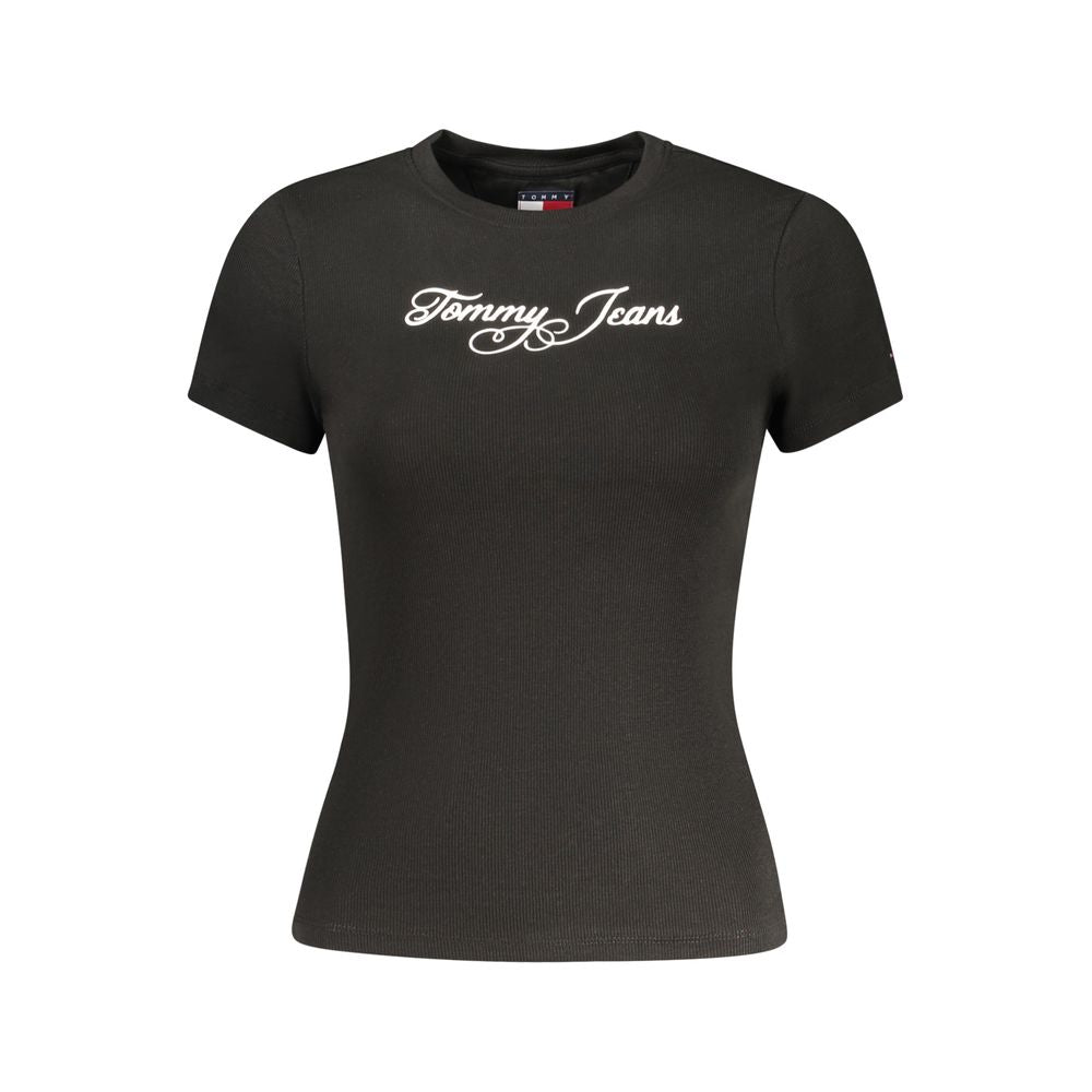 Tommy Hilfiger Black Cotton Women T-Shirt
