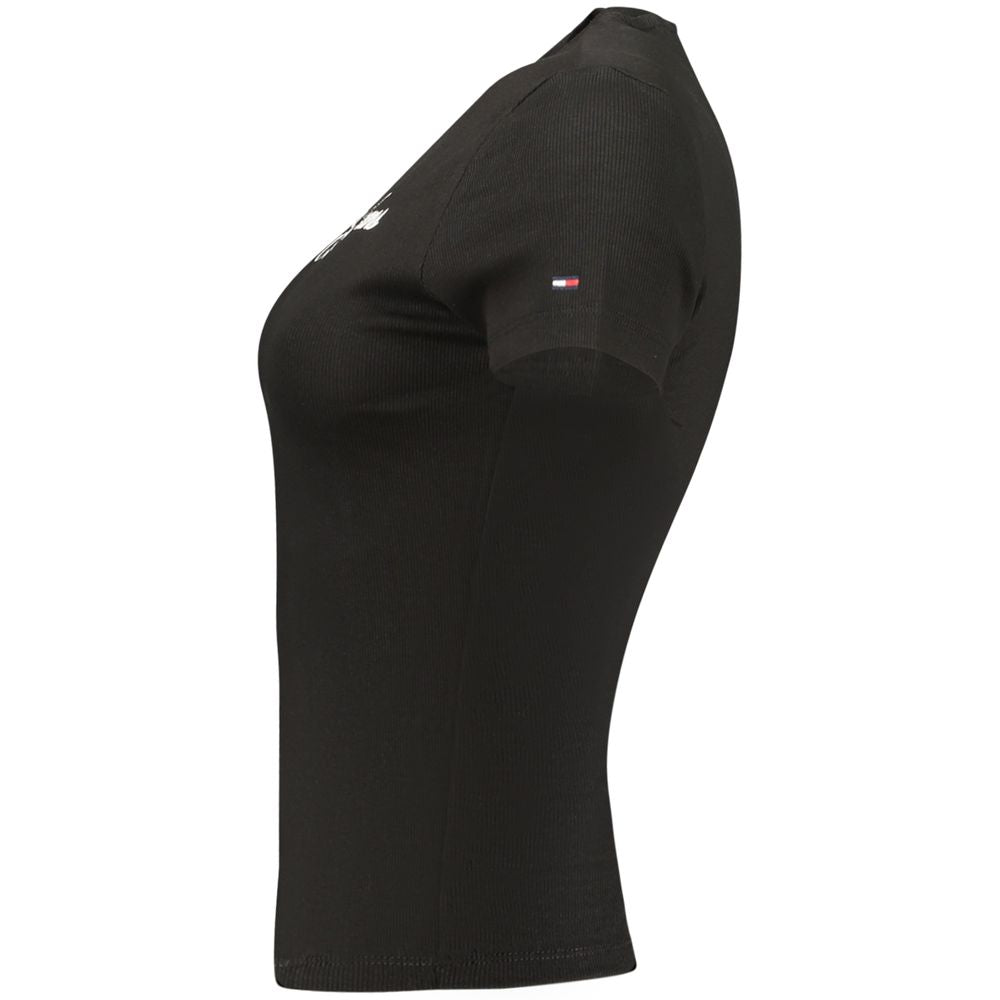 Tommy Hilfiger Black Cotton Women T-Shirt