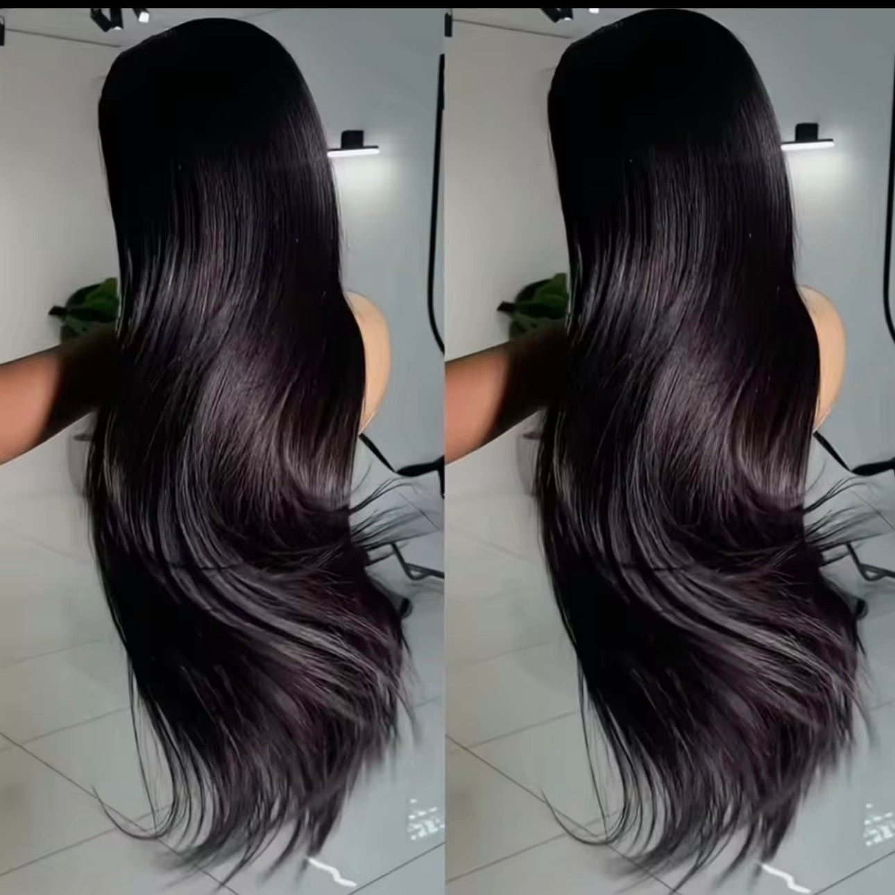 Silky straight lacewig (32 inch)
