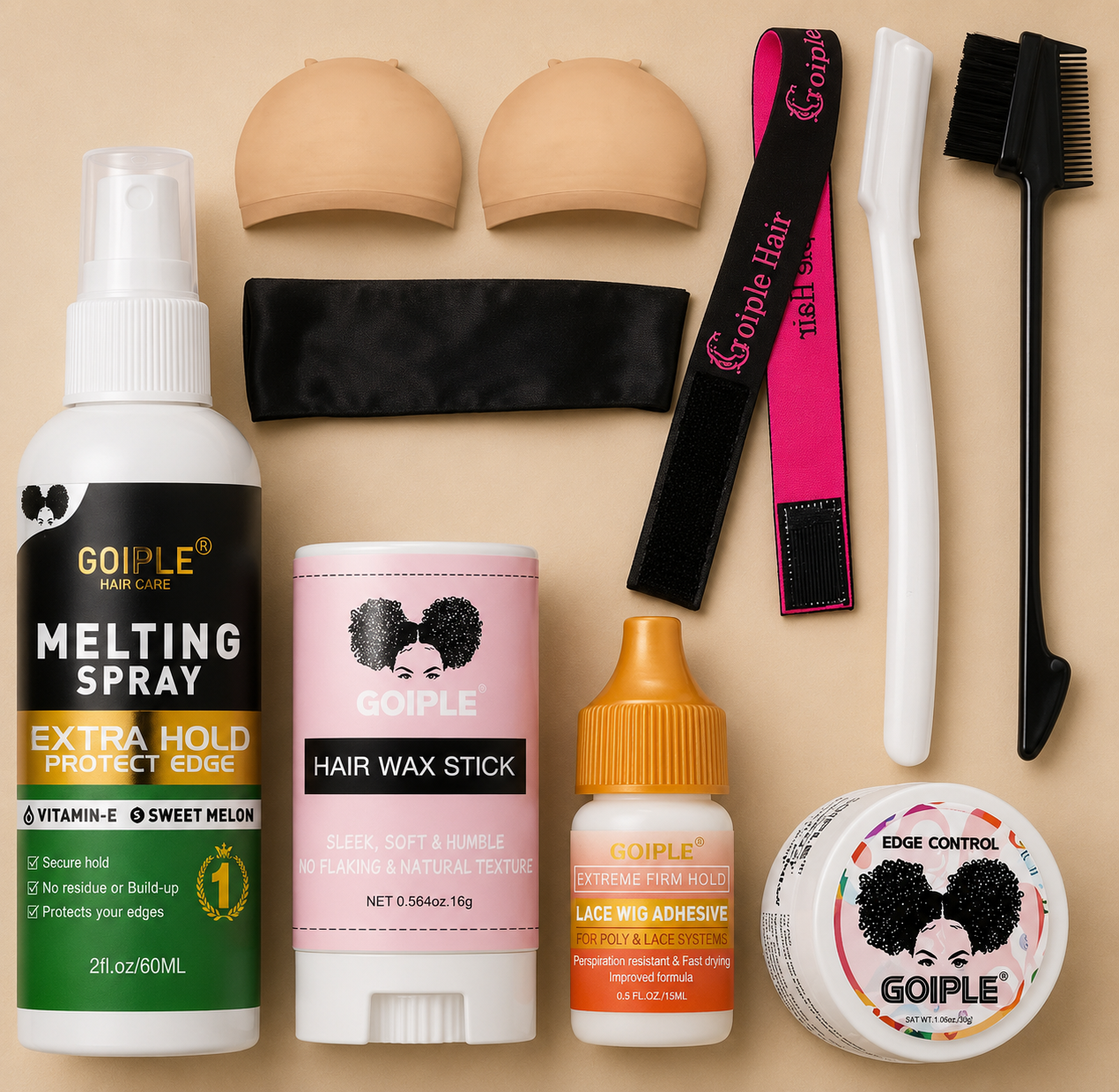GOIPLE Lace Wig Installatie Kit – Complete Set voor een Perfecte Wig Installatie