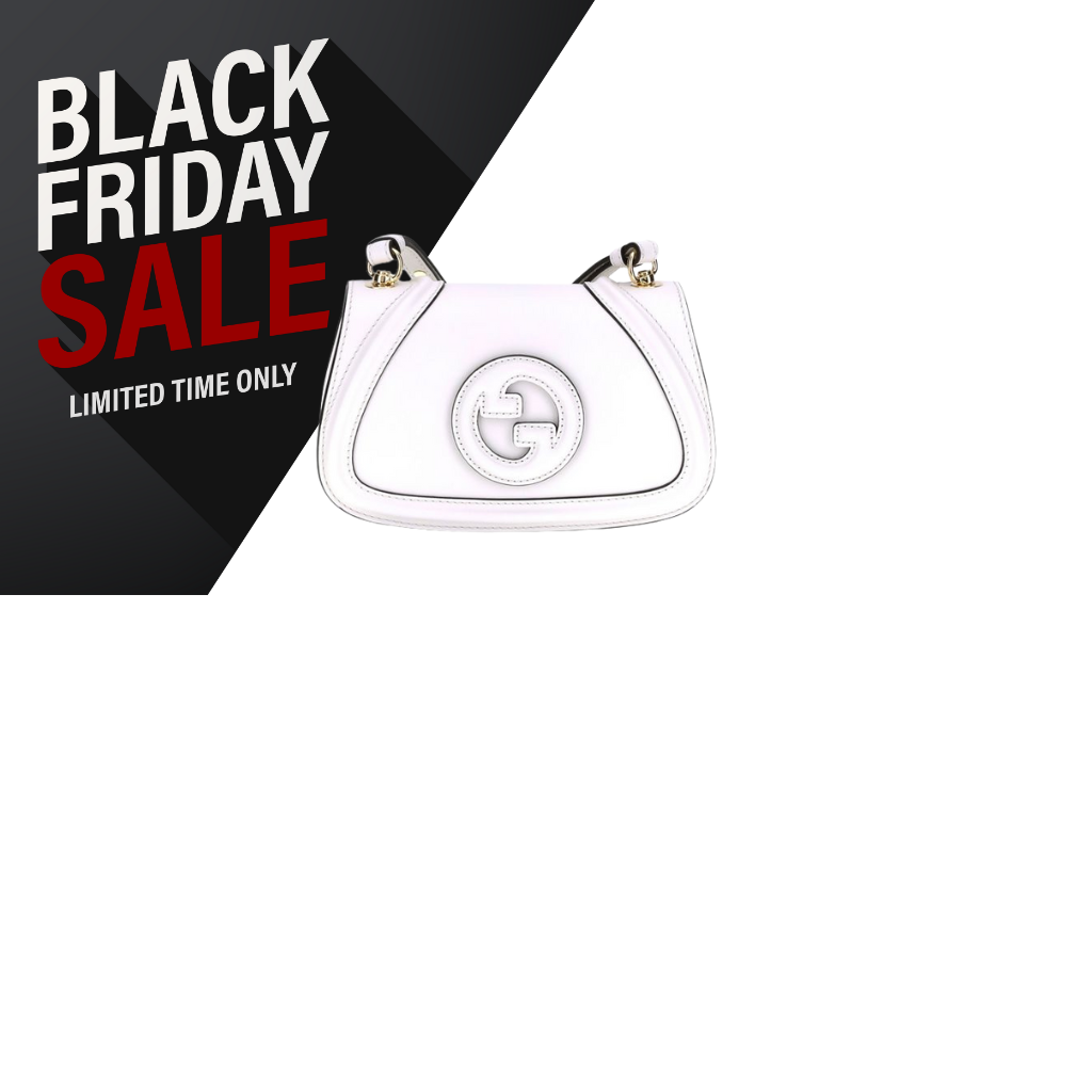 Gucci White Calf Leather Bos Taurus Handbag