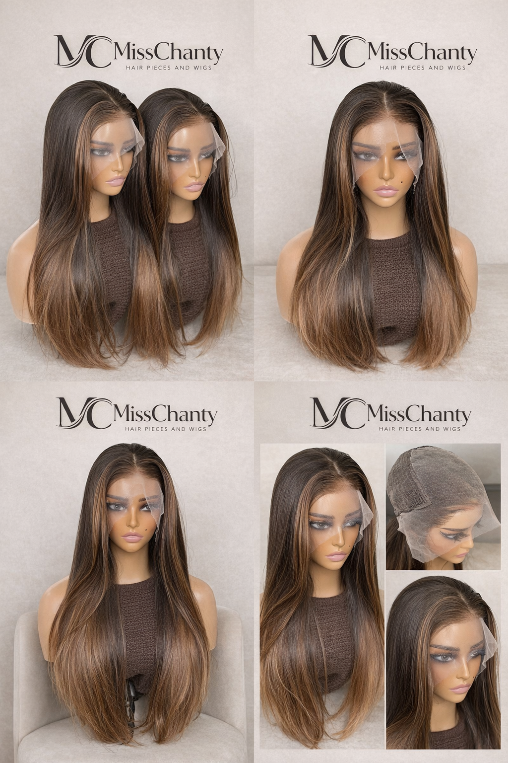 Luxe Lace Front Pruik – Natuurlijk Ombre Bruin