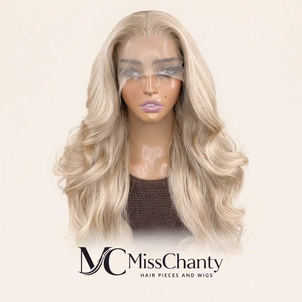 Luxe Lace Front Pruik – Zacht Blond met Warme Nuances