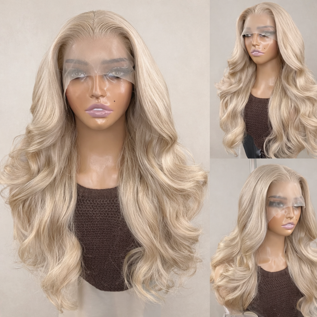 Luxe Lace Front Pruik – Zacht Blond met Warme Nuances