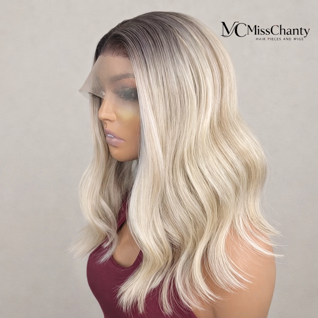 Synthetic Lace Front Wig – Veelkleurig Blond