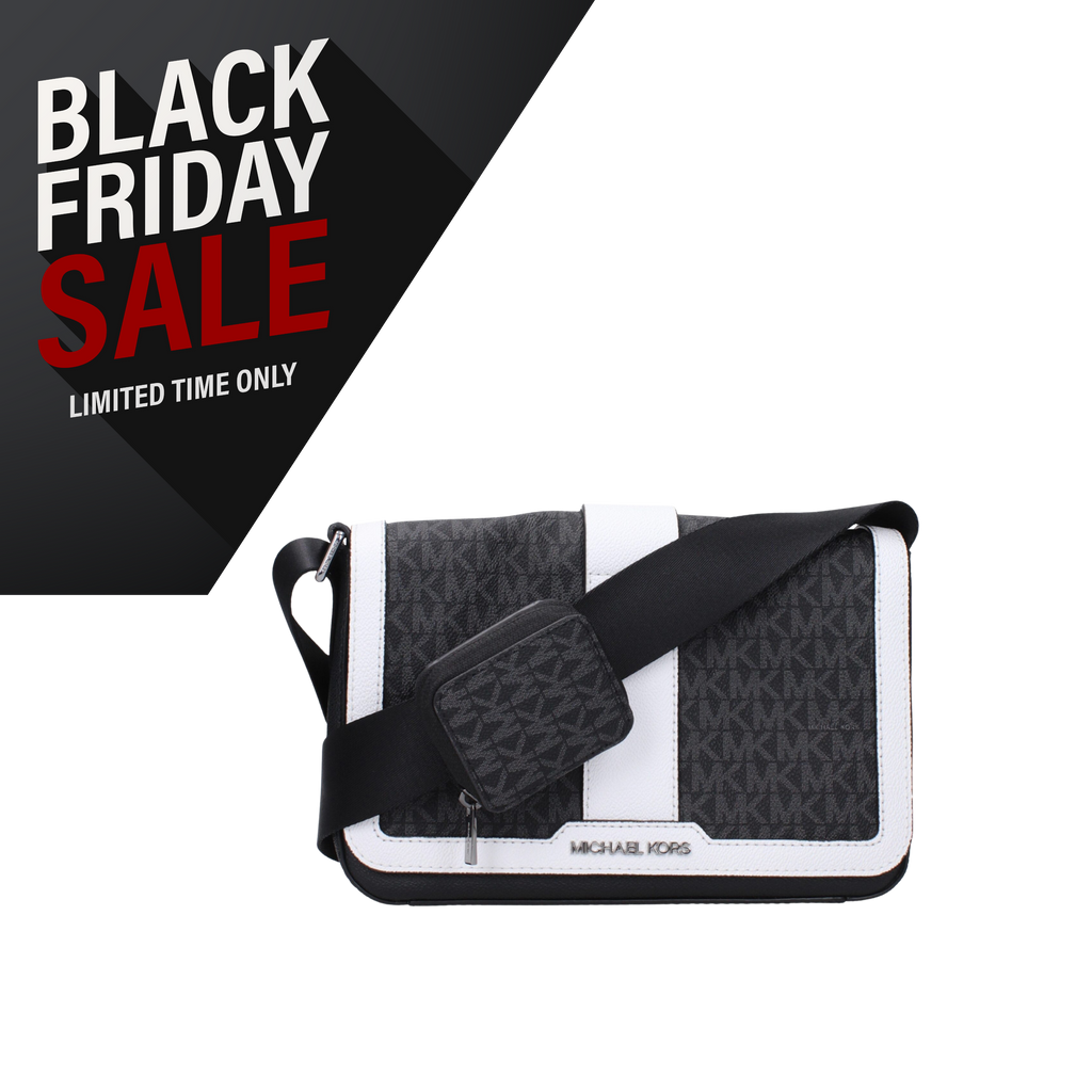 Michael Kors Black Fabric Crossbody Bag
