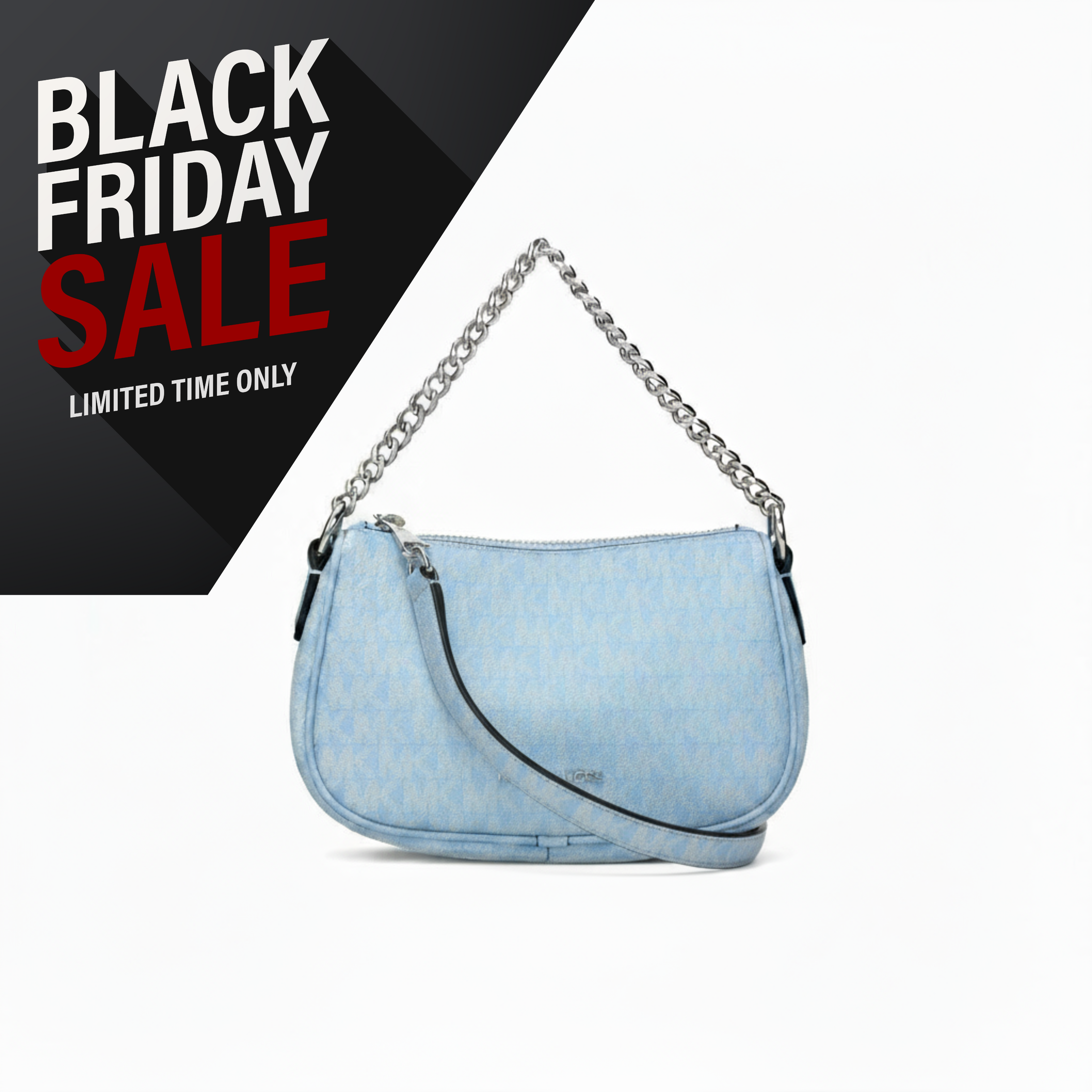 Michael Kors Light Blue Fabric Handbag