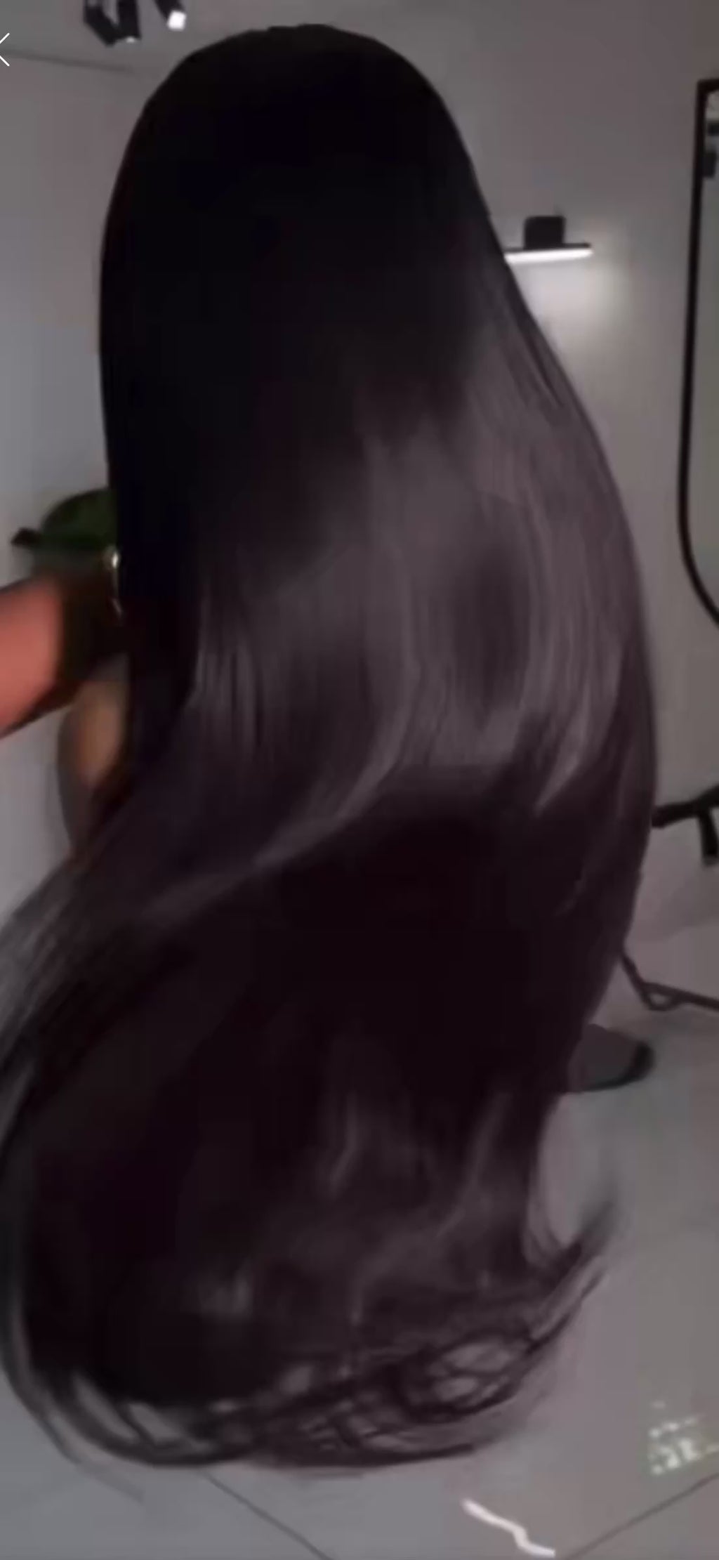 Silky straight lacewig (32 inch)